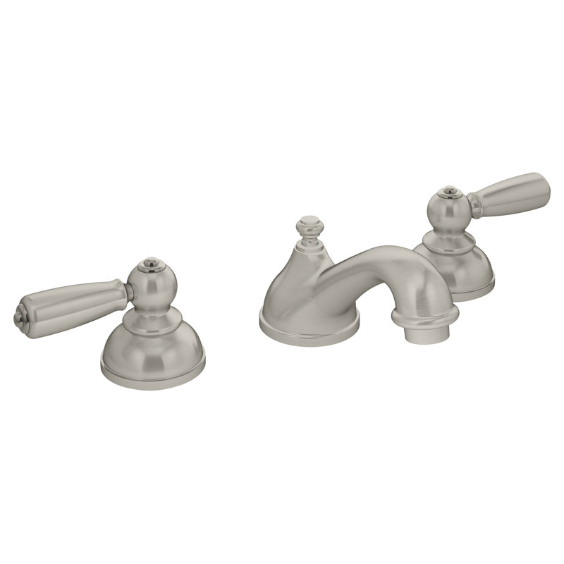 Robinet de salle de bain espacé Allura avec bonde à poussoir Allura, Nickel satiné