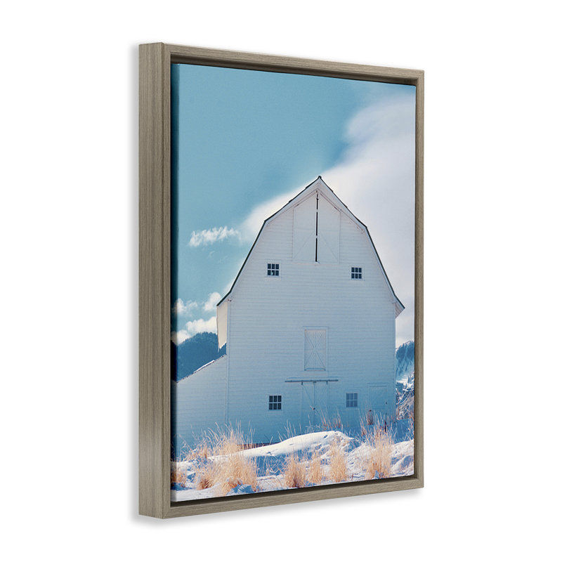 Niveous Winter Barn, H 31 po x l 25 po, Cadre flottant orme Montalcino