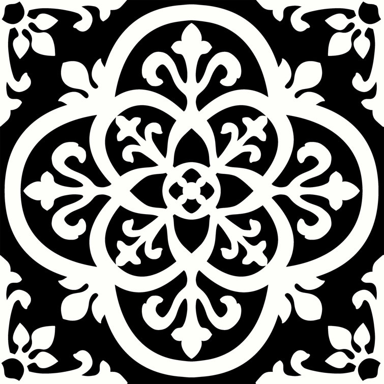Gothic 30.48cm x 30.48cm Vinyl Field Tile in Black 10 Per Pack