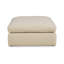 Repose-pieds surdimensionné Elize, polyester beige, coussin doux, 42 po