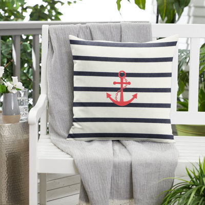 Housse et insert de coussin extérieur carré Anchor
