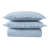 Laura Ashley Oxford Stripe Blue Cotton Reversible Quilt Set-97843718