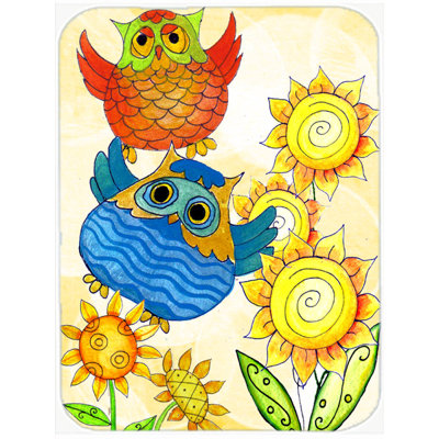 Caroline's Treasures Celebrate Owl Glass Cutting Board
