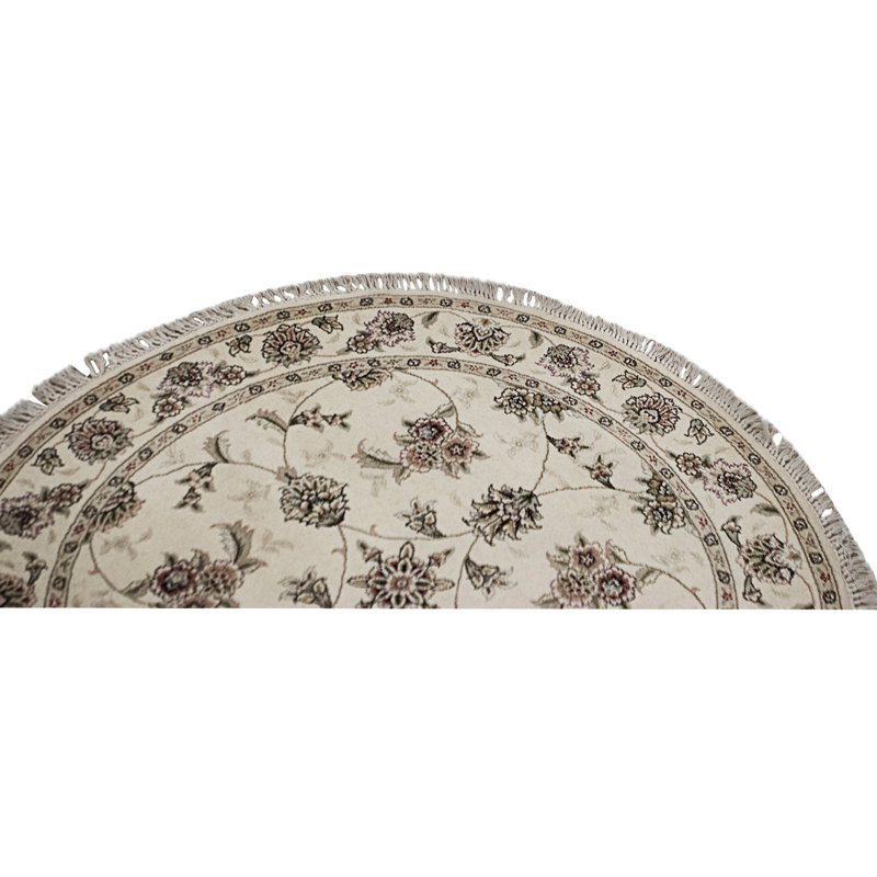 High-Quality Hand-Knotted Ivory Area Rug