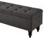 Banc de lit 59 po avec tissu de rangement gris-131203655