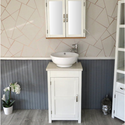 Scurlock 515mm Single Bathroom Vanity with Vessel Stone Basin