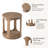 Farmhouse Round Wood  End Table