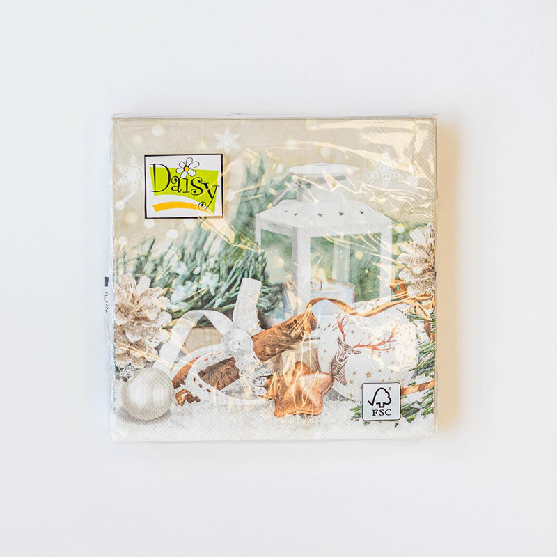 Ensemble de 20 serviettes à motif lanterne et articles de Noël