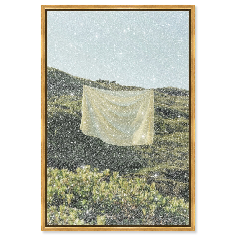 Floating Cotton II Print by Oliver Gal, 31"H x 21"W, Gold Floater Frame