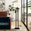 Larde 58.15'' Matte Black Column Floor Lamp