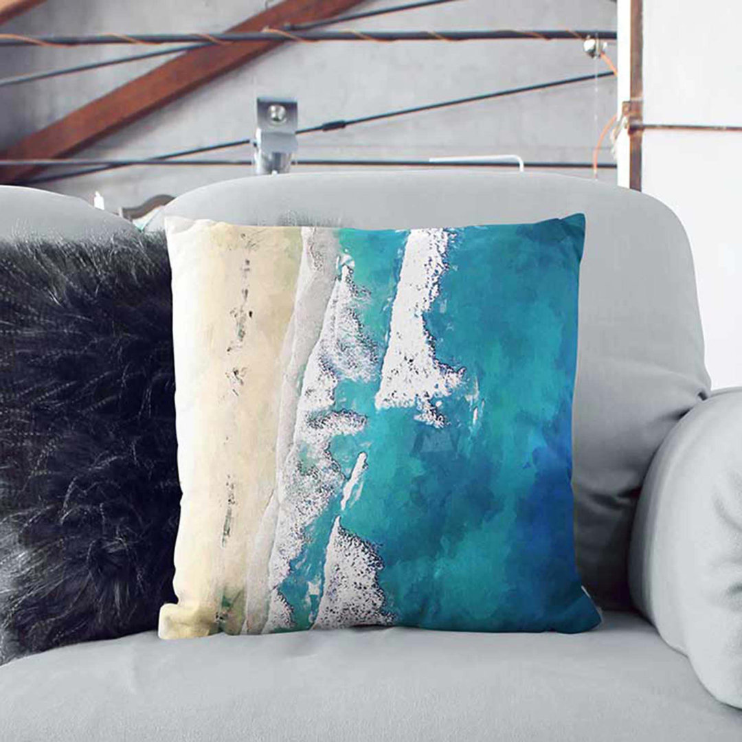 Blacks Beach in San Diego Cushion with Filling