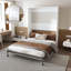 Lit escamotable, lit escamotable mural avec structure en métal, lattes de soutien en bois massif, conception dissimulée pour les chambres et les chambres d'amis