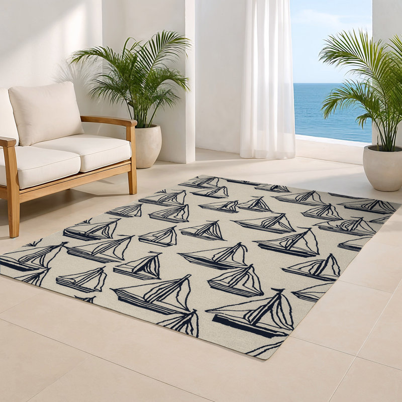 Tapis intérieur et extérieur beige Transport, Rectangulaire 8 pi x 10 pi