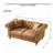 Chesterfield Sofa, Faux Leather Couch Upholstered Sofa With Low Back, Rolled Arm Nailhead Trim, Upholstered Mid Century Modern Couch For Living Room, Office, Apartment-476731881