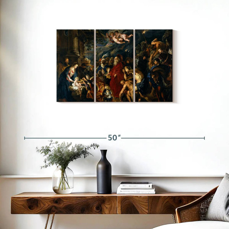 Leisha adoration des mages 1609, H 20 po x l 33 po
