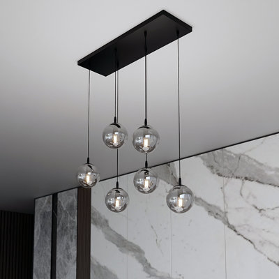 Cadesha 6 - Light Black Cluster Pendant
