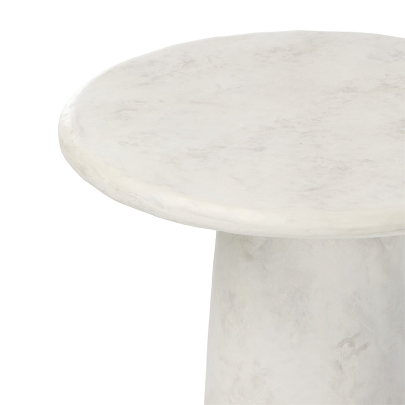 Janice End Table, Textured Lunar Concrete