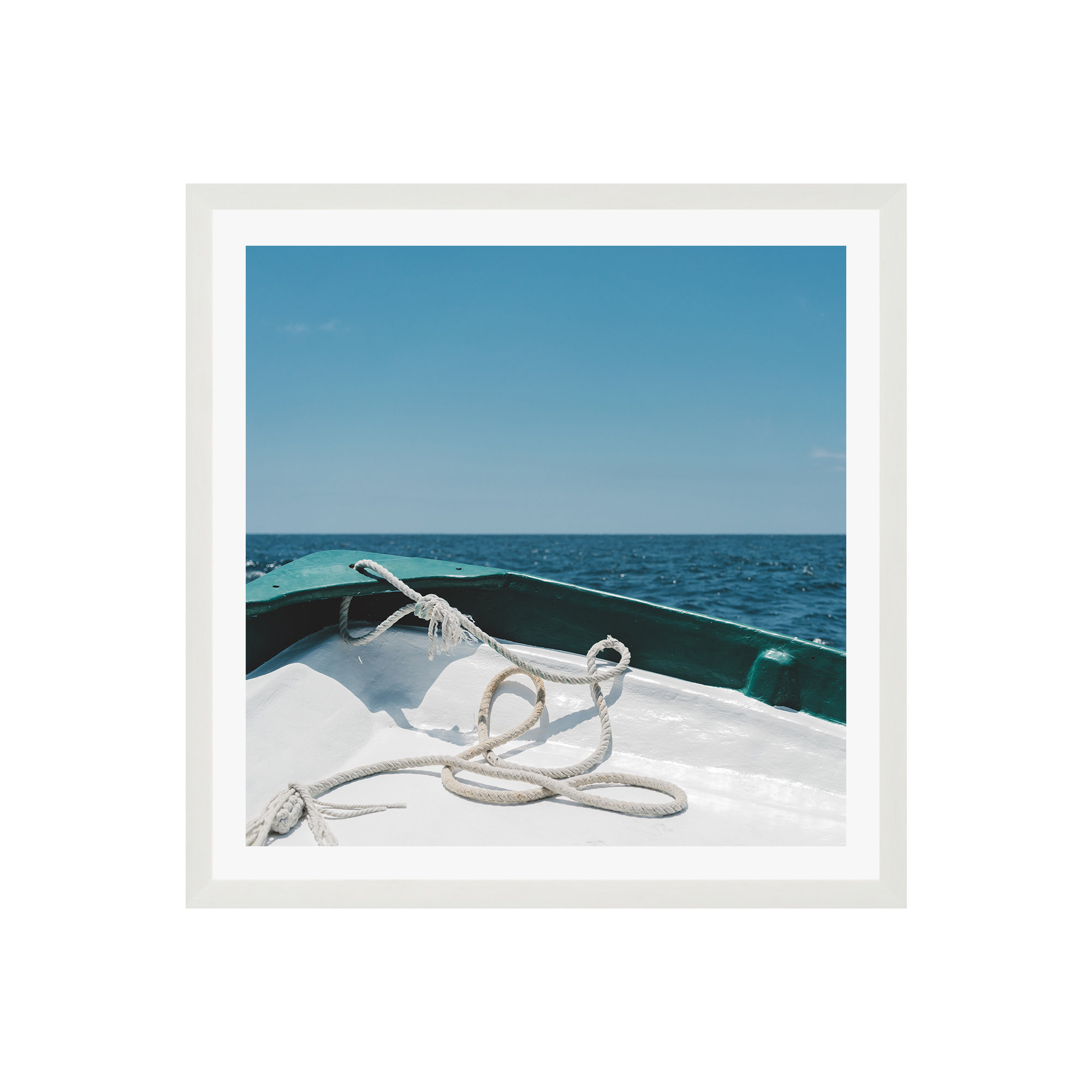 Beyond The Sea 1 by Bethany Young Photography, 12" H x 12" W x 0.75" D, Yes, White Single Picture Framed