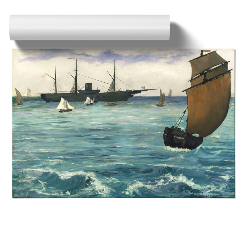 The Kearsarge at Boulogne by Edouard Manet - Frameless Print, 42cm H x 59cm W x 0.1cm D