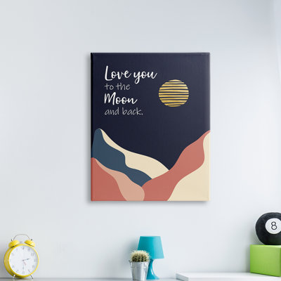 «Love You To Moon» par Night Sky Mountains - art textuel