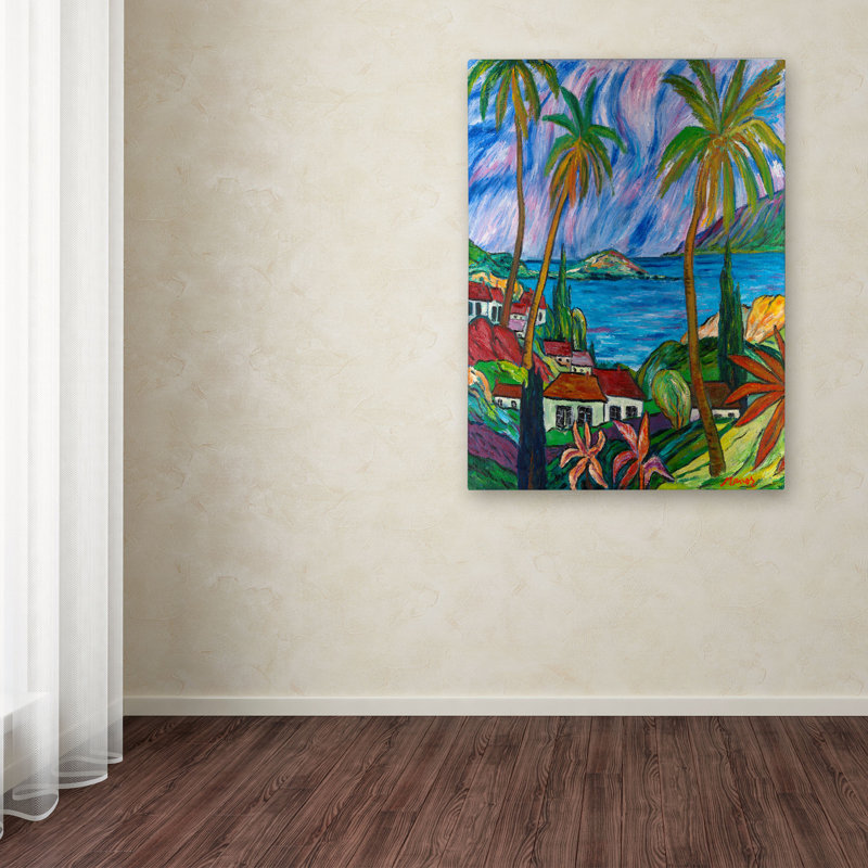 Art mural sur toile tendue - Manoir Shadian «Tropical Paradise» pour décoration de salon, de chambre à coucher ou de bureau - 18 x 24