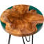 Table de bout Bali & Pari Anan en bois de teck et résine époxy