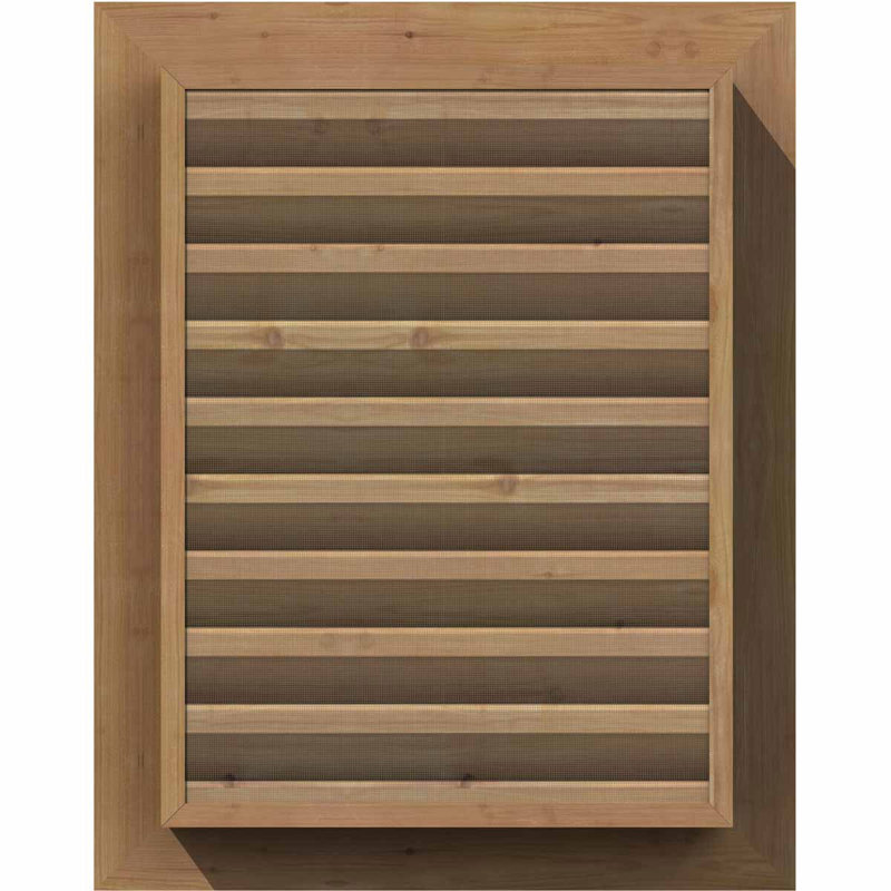 Grille d'aération verticale en cèdre, H 29 po x l 21 po