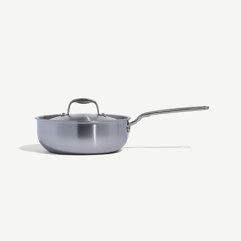 Stainless Clad 3 qt. Saucier with Lid, 3.2 Qt.