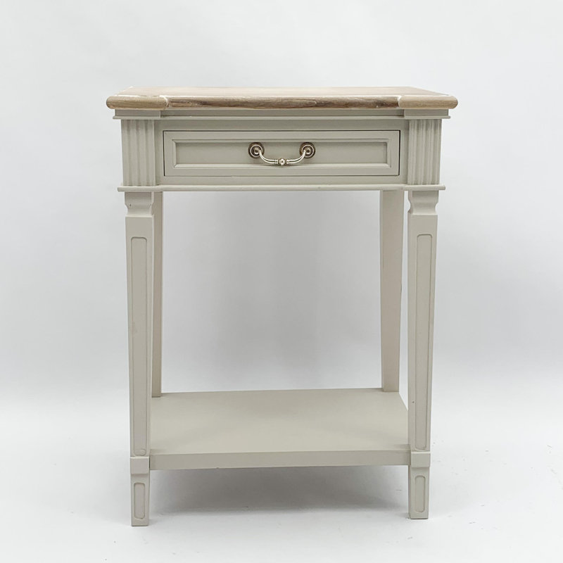 Gunnell Side Table with Drawer Storage – Modern End Table for Living Room or Bedroom, Stylish Accent Table