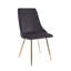 Chaise rembourrée en velours avec pieds décoratifs dorés-549087513