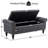 59" Wide Upholstered Storage Bench with Solid Wood Legs & Nailhead Trim-1495374266