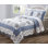 Ensemble de courtepointe en microfibre bleu / blanc / gris Connie