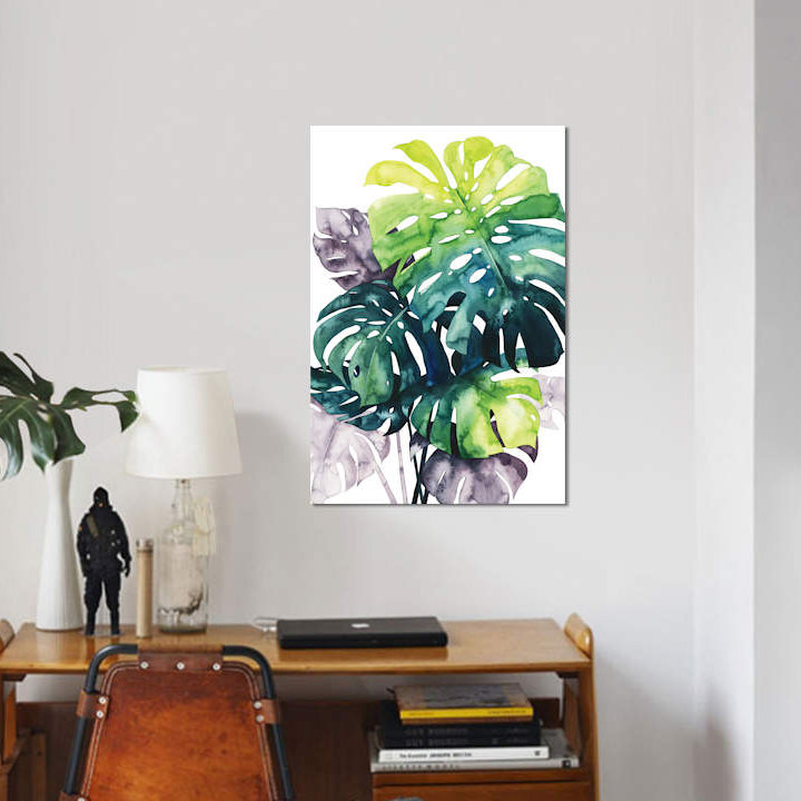 «Twilight Palms IV», impression sur toile, H 40 po x l 26 po x P 1,5 po, Pas de tapis, Toile tendue