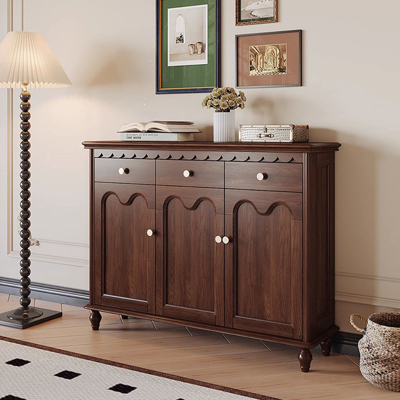Nut-brown Solid Wood Shoe Storage Bench, Nut Brown