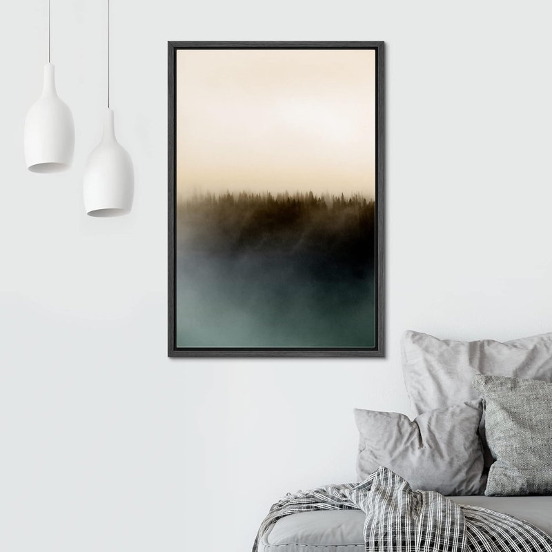 «Pastel Clouds Over Dark Forest» sur, Cadre flottant noir, H 36 po x l 24 po