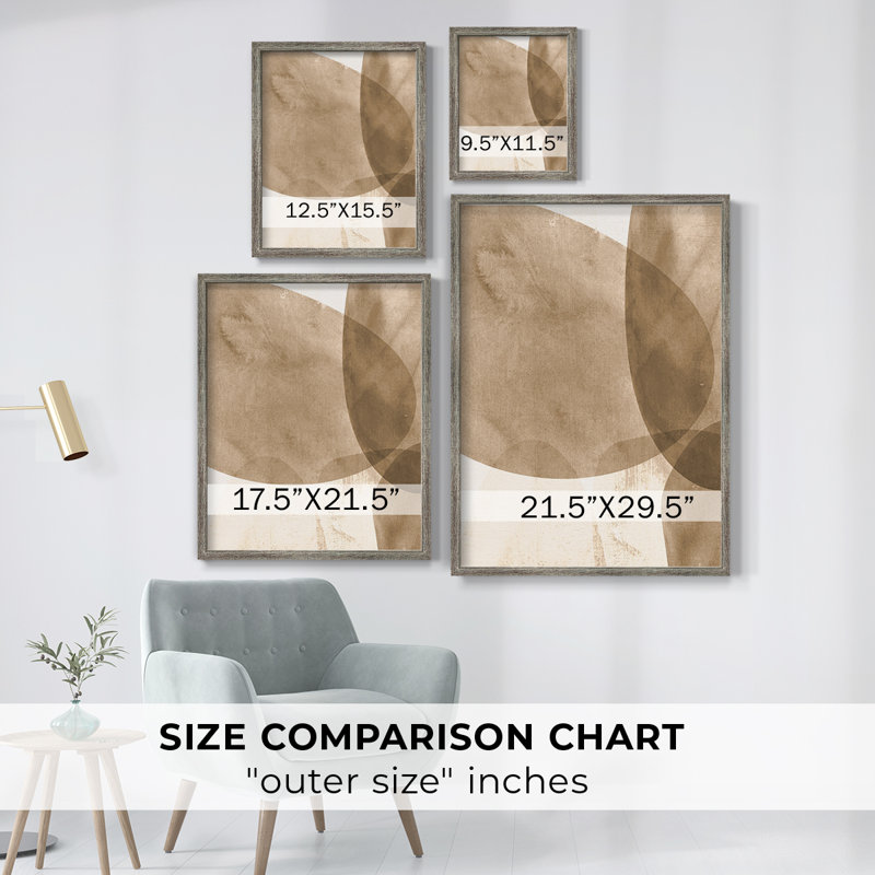 Neutre, objet I, reproduction encadrée - bois massif, H 15 po x l 12 po