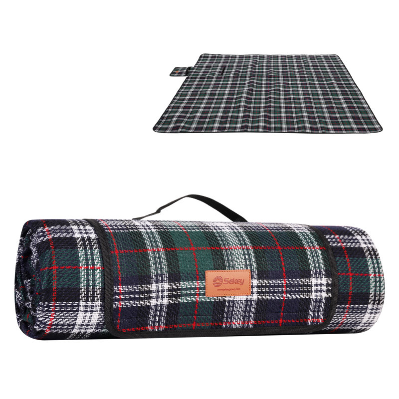 Picnic Blanket, Black/Green