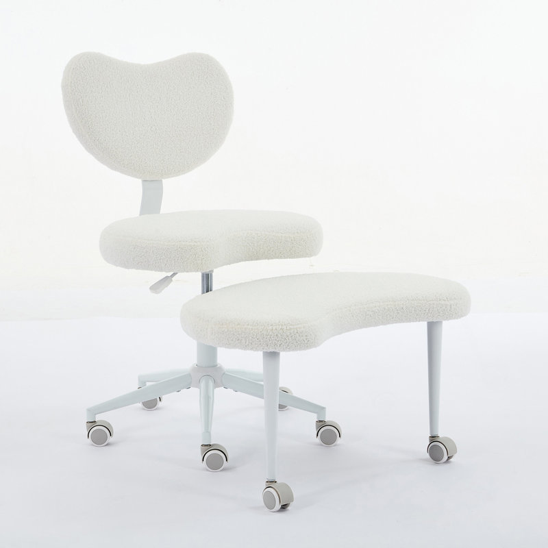 Meditation Chair Plus, Cross Legged Chair With Wheels, ADHD Chair, Criss Cross Desk Chair With Lumbar Support And Adjustable Stool