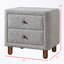 Table de chevet rembourrée avec 2 tiroirs Plush Boucle