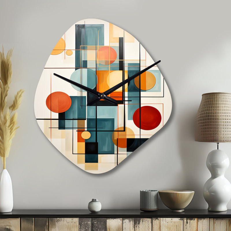 Horloges murales colorées de style Mid Century Retro Reflections IV - Mid-Century, Petit