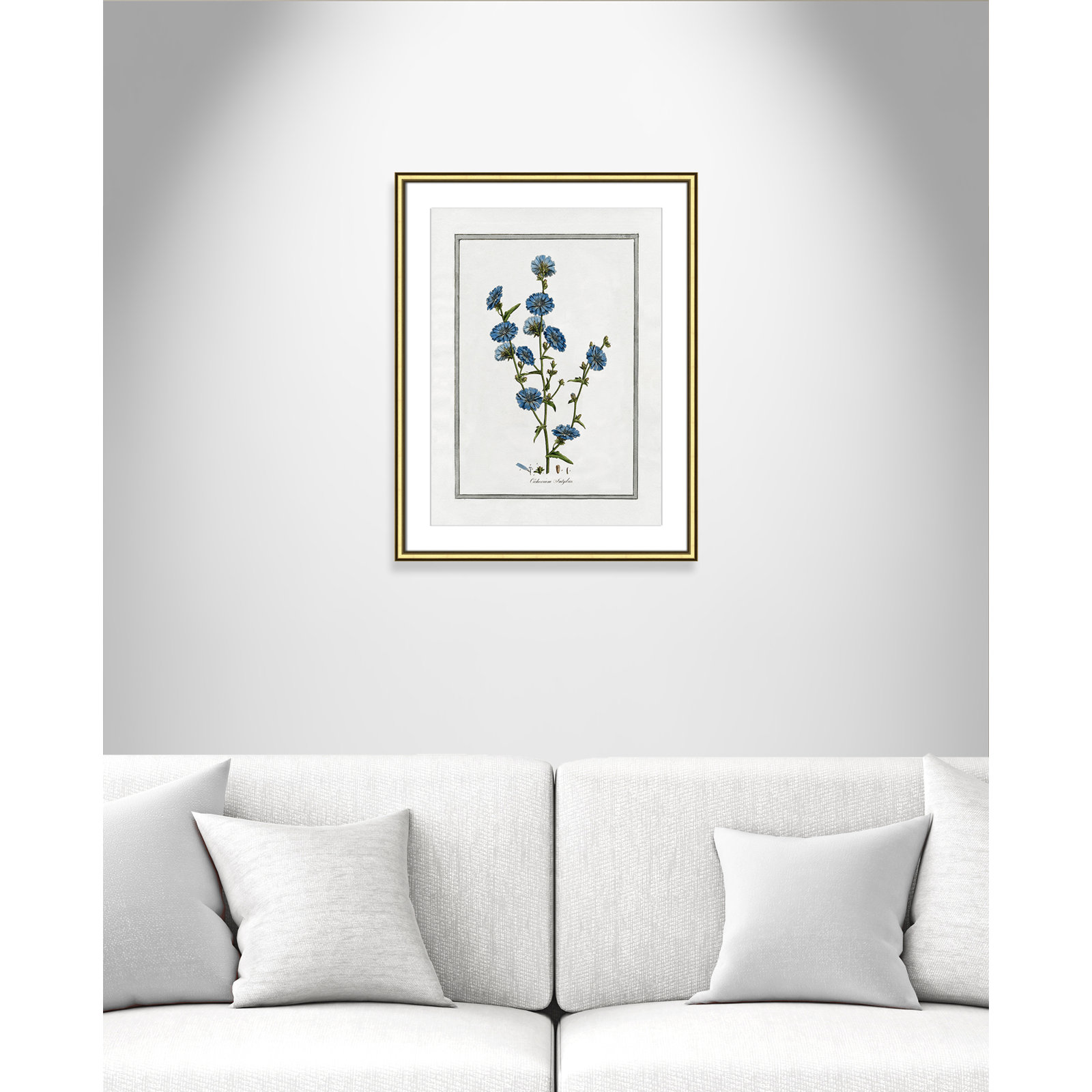 Colombe "Soft Botanical I" Print, Gold Framed, 18.25" W x 24.25" H