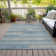 Machine Washable Indoor/Outdoor Xhevrie Teal Rug
