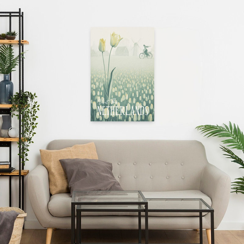 Contemporary Art Contemporary Tulip Architecture, art mural, H 24 po x l 16 po