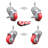 3.5 Inch_Polyurethane Swivel 10mm Threaded Stem Caster Set 2 Brake SCC
