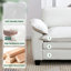 Canapé de luxe avec repose-pieds rembourré en chenille souple Living Furniture-1587509877