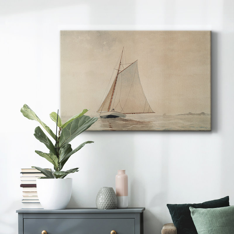 «Vintage Nautical Print», impression encadrée sur toile, H 13 po x l 19 po