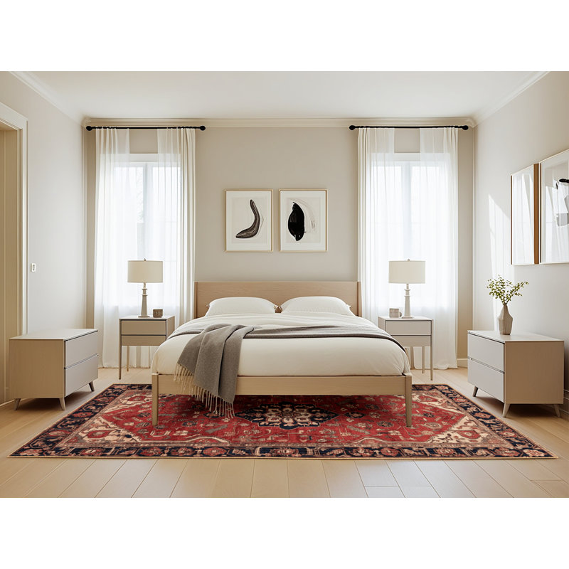 Tapis brun lavable à la machine, Rectangle de 5 pi x 8 pi