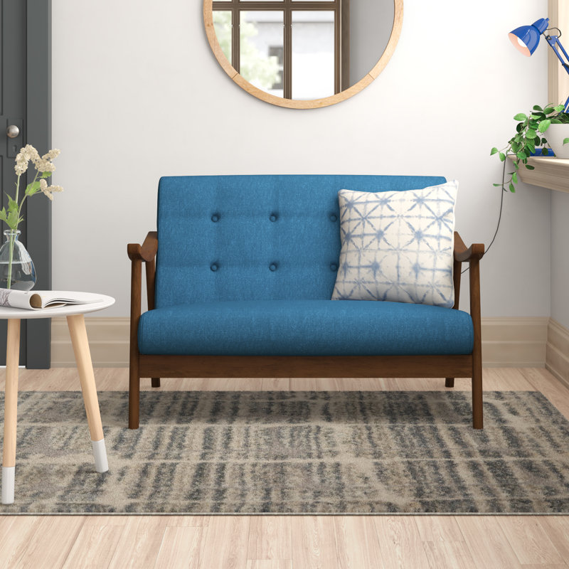 Canapé Oxendine, Polyester bleu marine