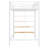 Space-Saving Twin Loft Bed in Metal with Lateral Storage Ladder and Grid Shelf, White-1171248696
