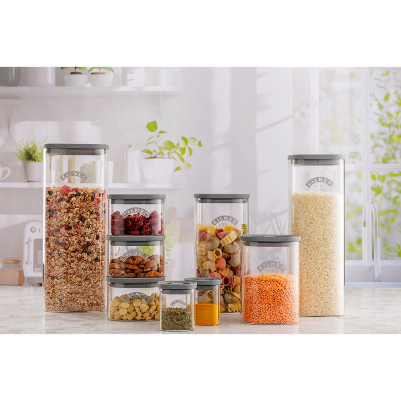 Kilner Fresh Storage Jar Pantry Set 1 x 0.5L, 1 x 1.5L 1 x 2L